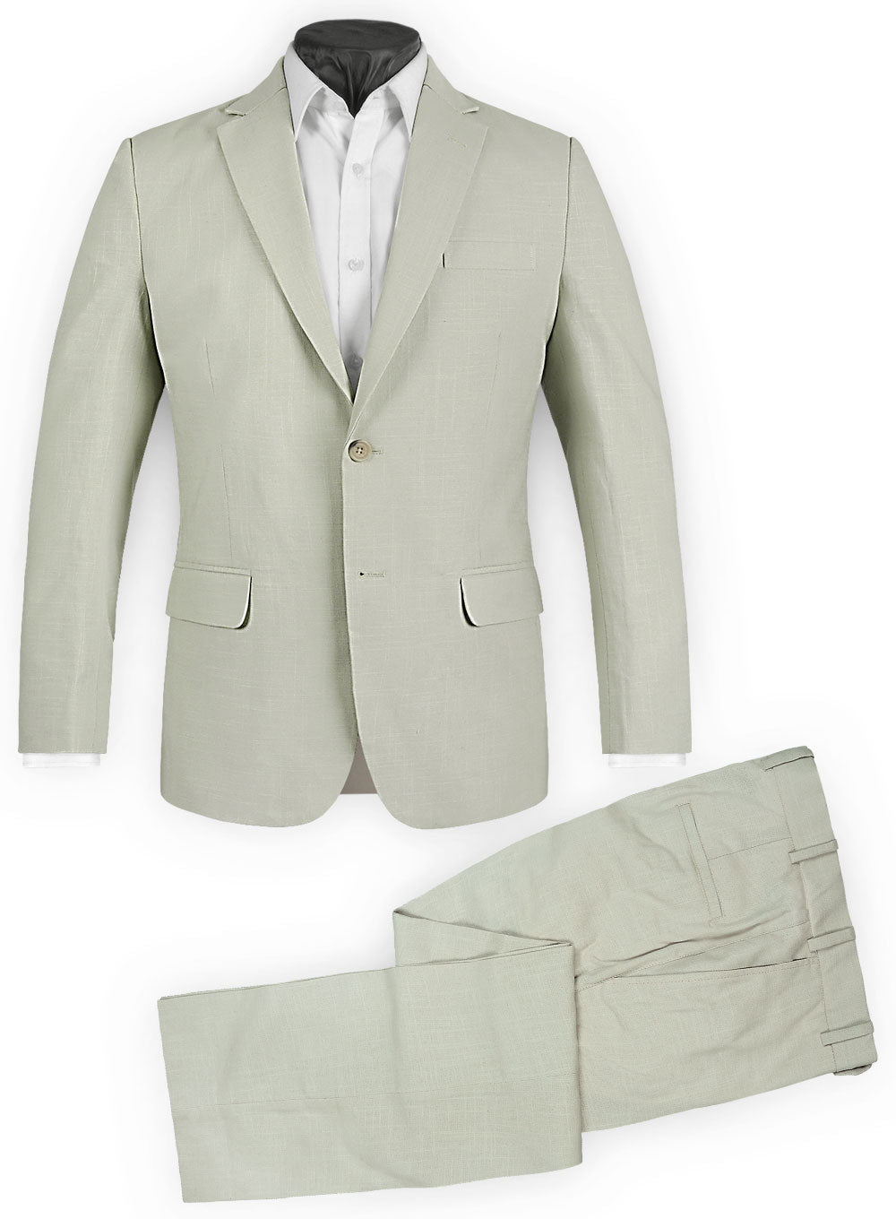 Tropical English Beige Linen Suit - Special Offer - StudioSuits