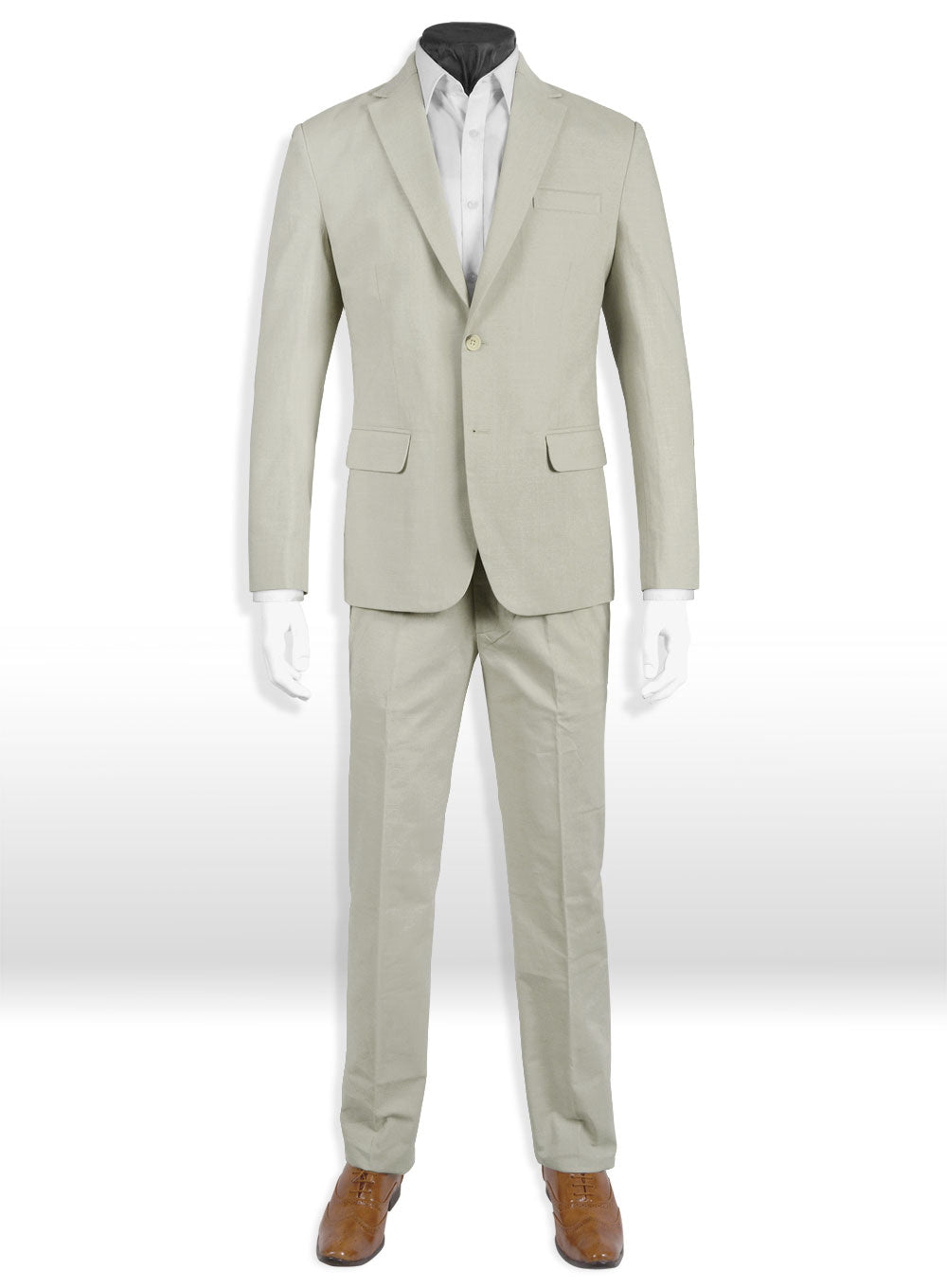 Tropical English Beige Linen Suit - Special Offer - StudioSuits