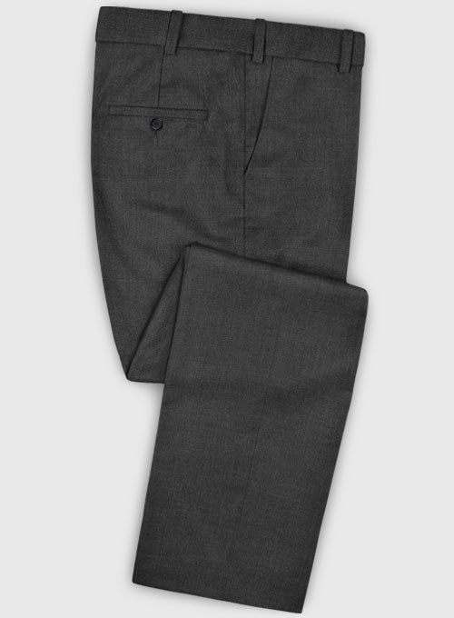 Lanificio Zegna Traveller Charcoal Wool Pants - StudioSuits