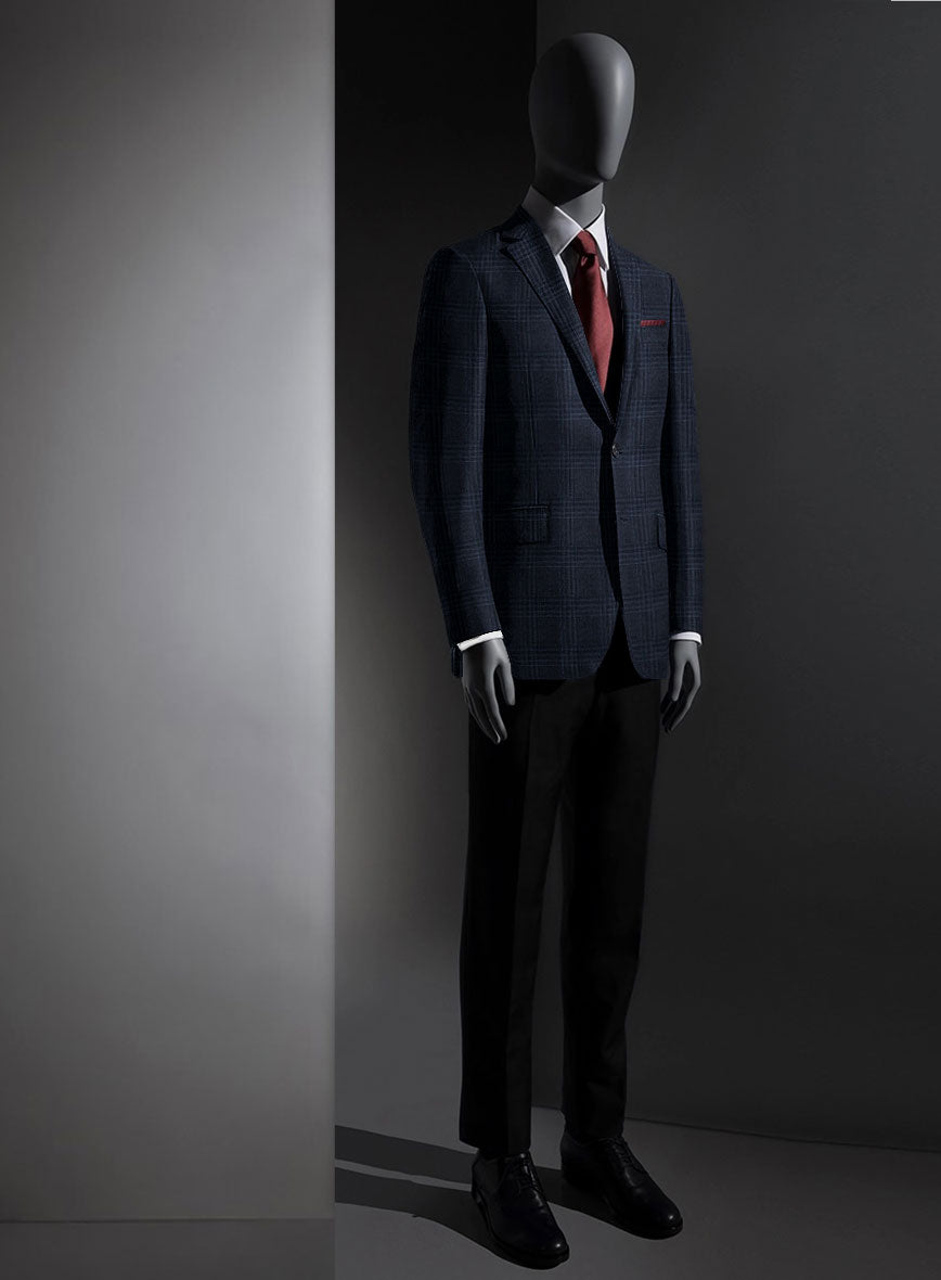 Lanificio Zegna Trofeo Blue Checks Cashmere Jacket - StudioSuits