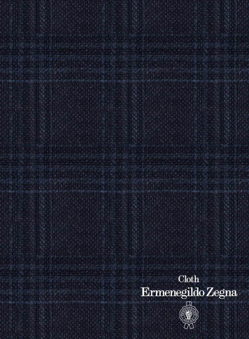 Lanificio Zegna Trofeo Blue Checks Cashmere Jacket - StudioSuits