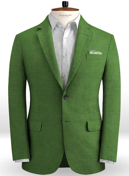 Zod Green Pure Linen Suit – StudioSuits
