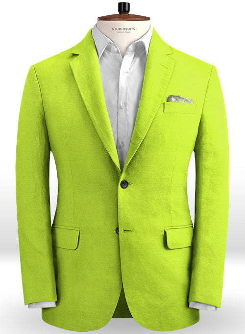 Pure Neon Green Linen Suit 